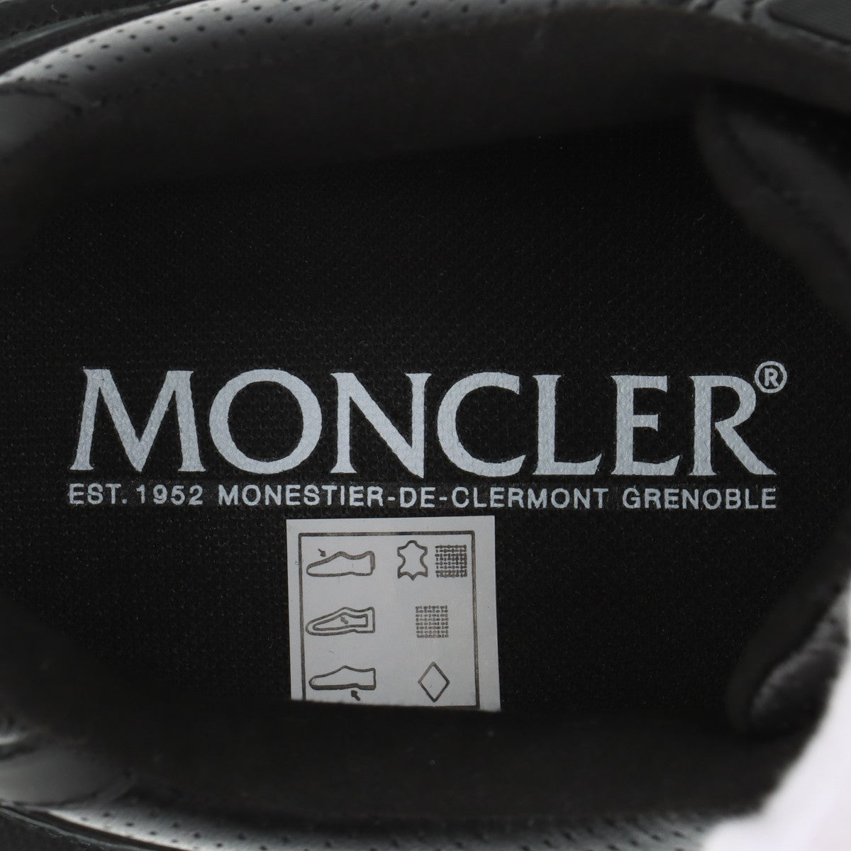 モンクレール LITE RUNNER レザー×メッシュ スニーカー 43 メンズ ブラック 箱 保存袋あり