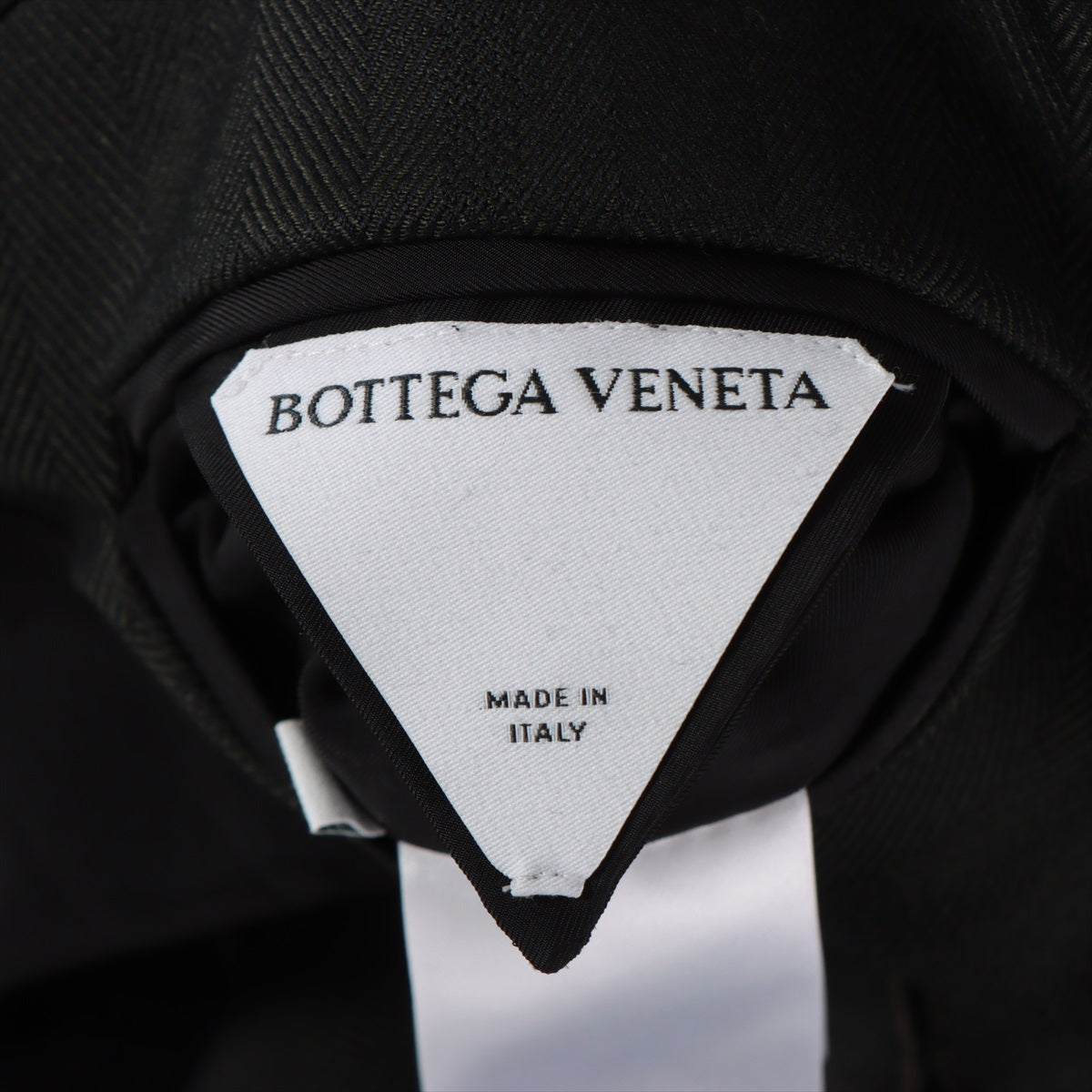 ボッテガヴェネタ 21年 ポリエステル×ナイロン テーラードジャケット 52 メンズ グリーン  659592 テックヘリンボーンストライプジャケット