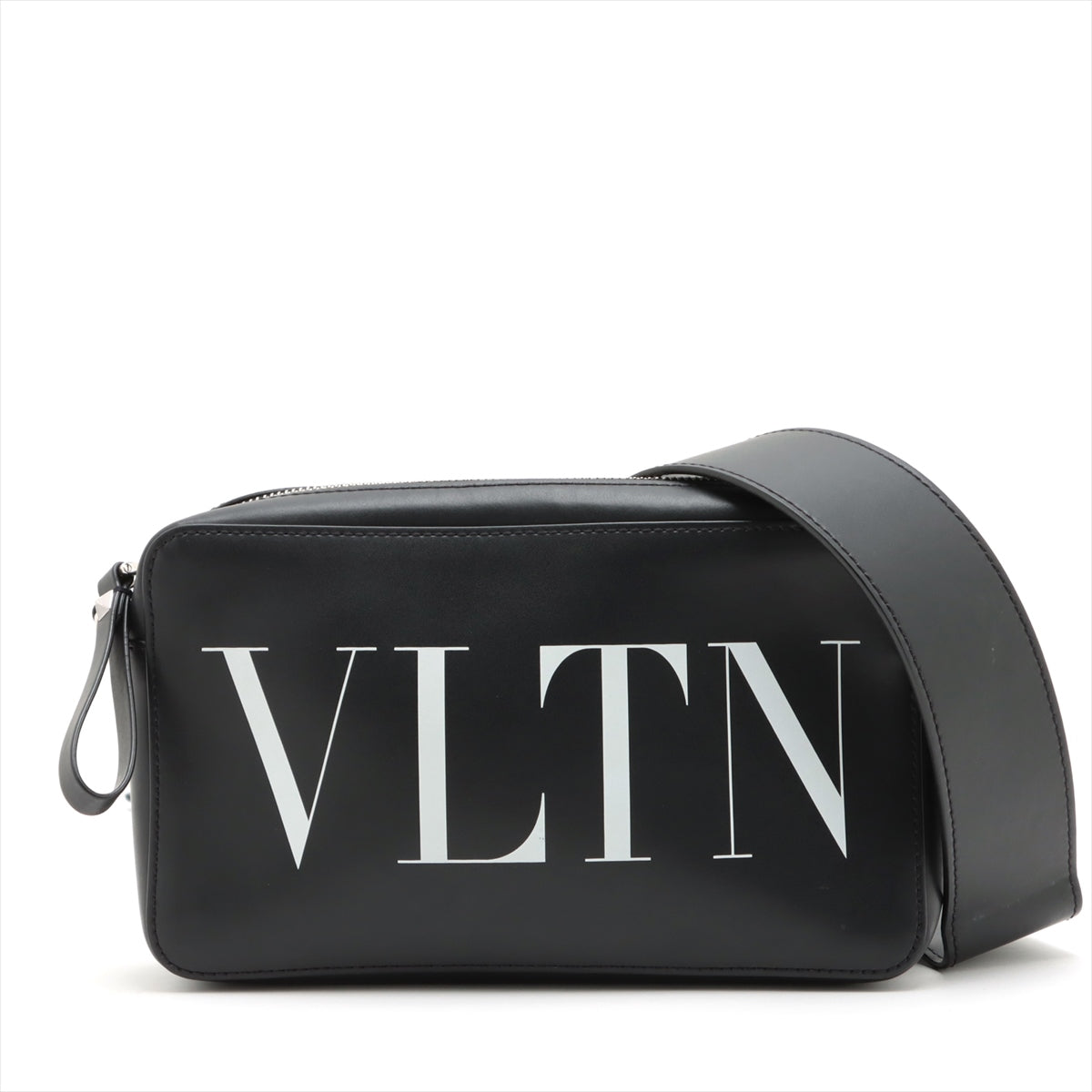 ヴァレンティノ VLTN レザー ショルダーバッグ ブラック
