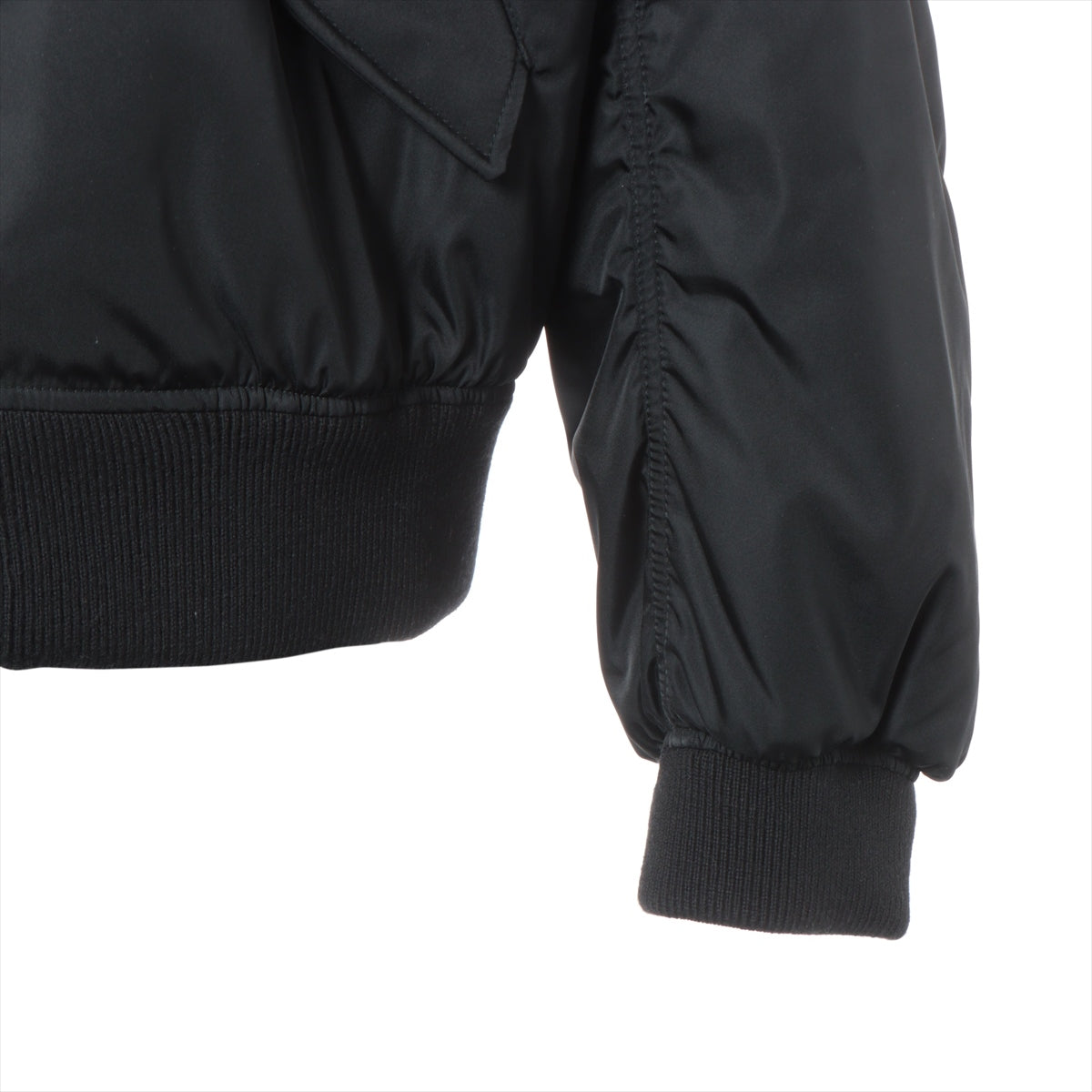 プラダ Re Nylon リ ナイロン 22AW ポリアミド ボンバージャケット XL メンズ ブラック×オレンジ  SGB903