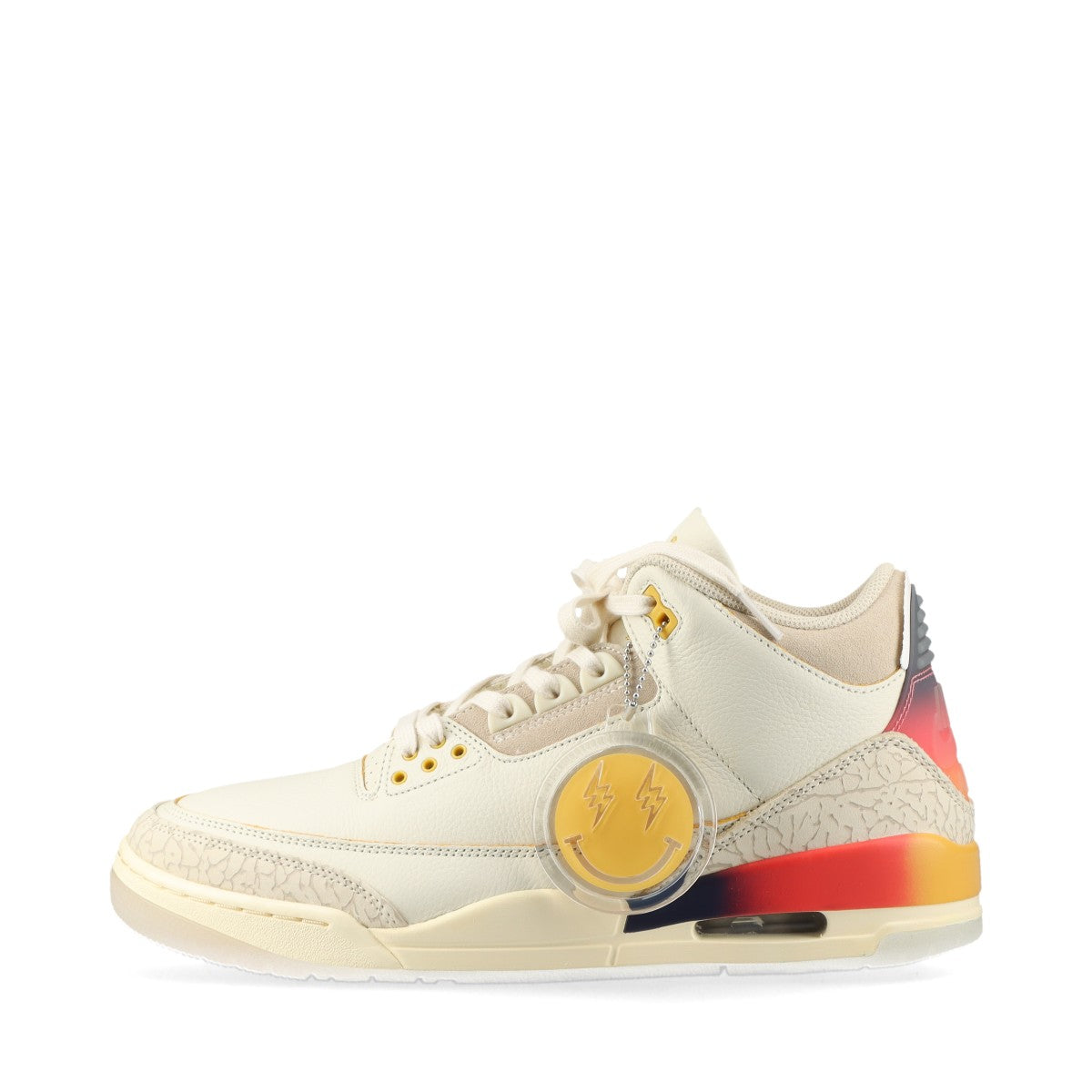 ナイキ×J・バルヴィン AIR JORDAN 3 RETRO SP 23AW レザー×スエード スニーカー 29cm メンズ マルチカラー FN0344-901 サンセット チャーム付き 箱あり