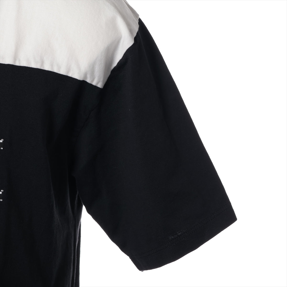 セリーヌ エディ期 コットン Tシャツ S メンズ ブラック×ホワイト  スタッズ 2X839500O