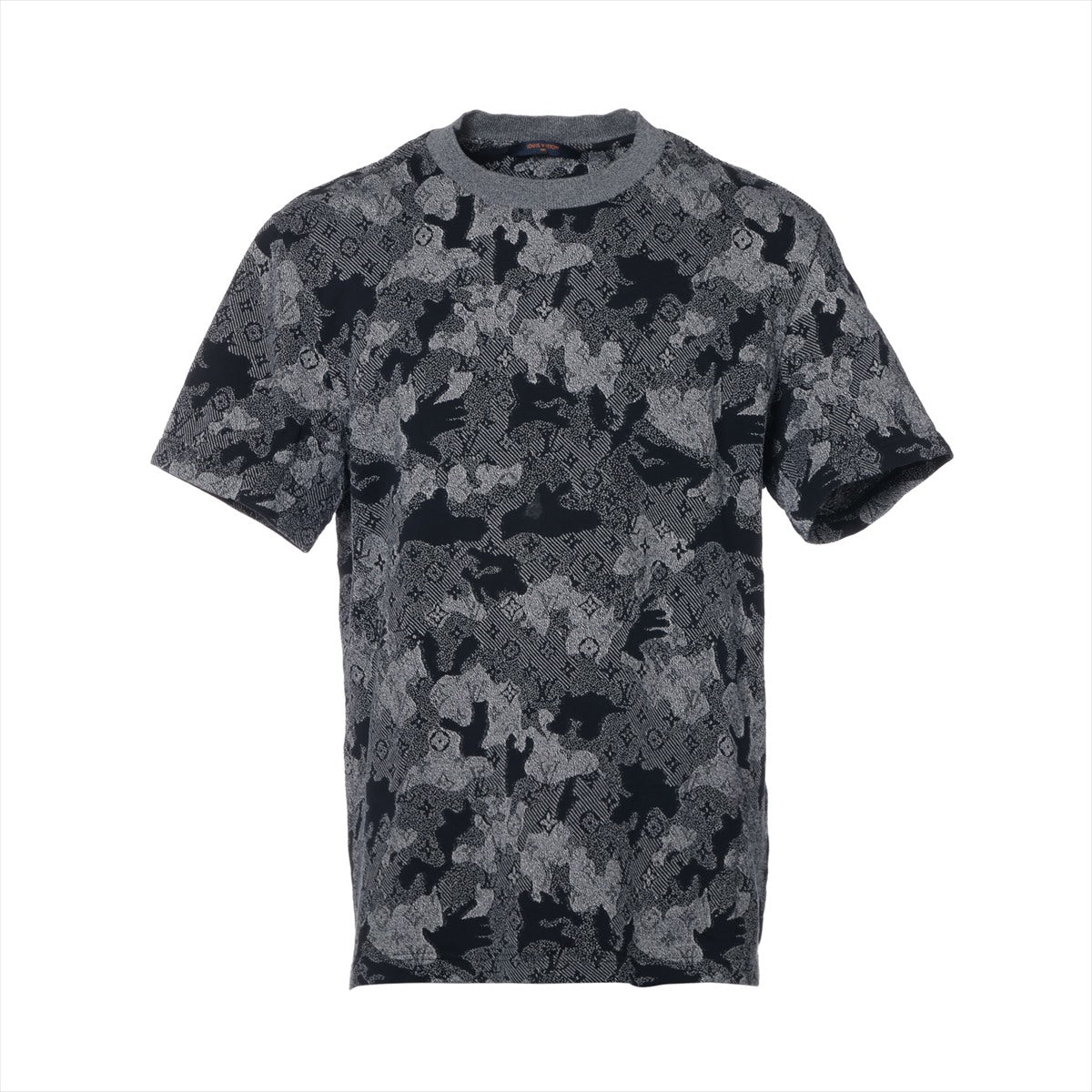 ルイヴィトン 20AW コットン Tシャツ XL メンズ ネイビー  LVカモジャカード RM202M