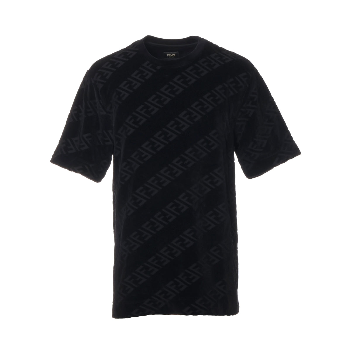フェンディ ズッカ 21年 コットン Tシャツ M メンズ ブラック  FY0936