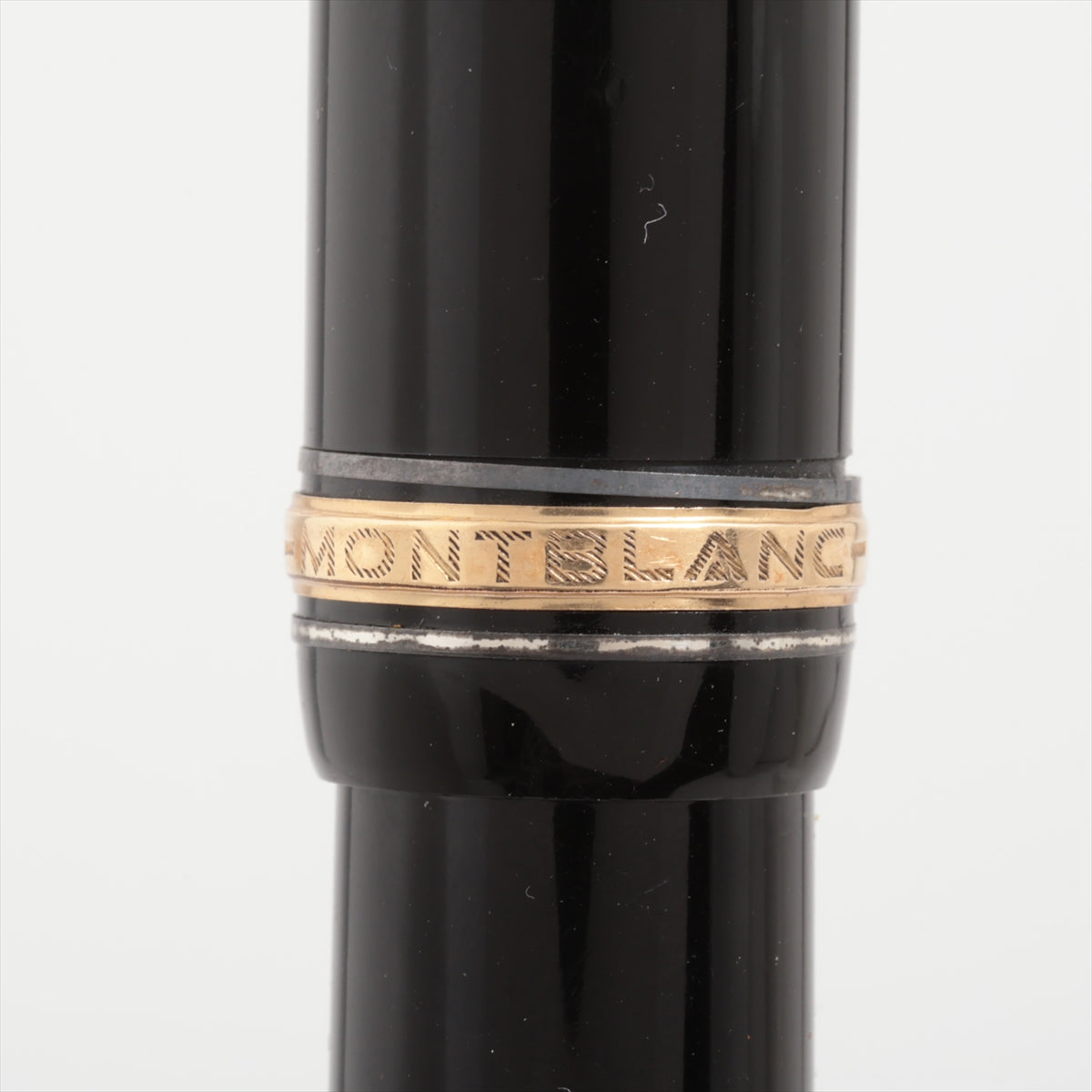モンブラン マイスターシュテュック 万年筆 GP×レジン ブラック×ゴールド ヴィンテージ  ペン先14C 585 吸引式