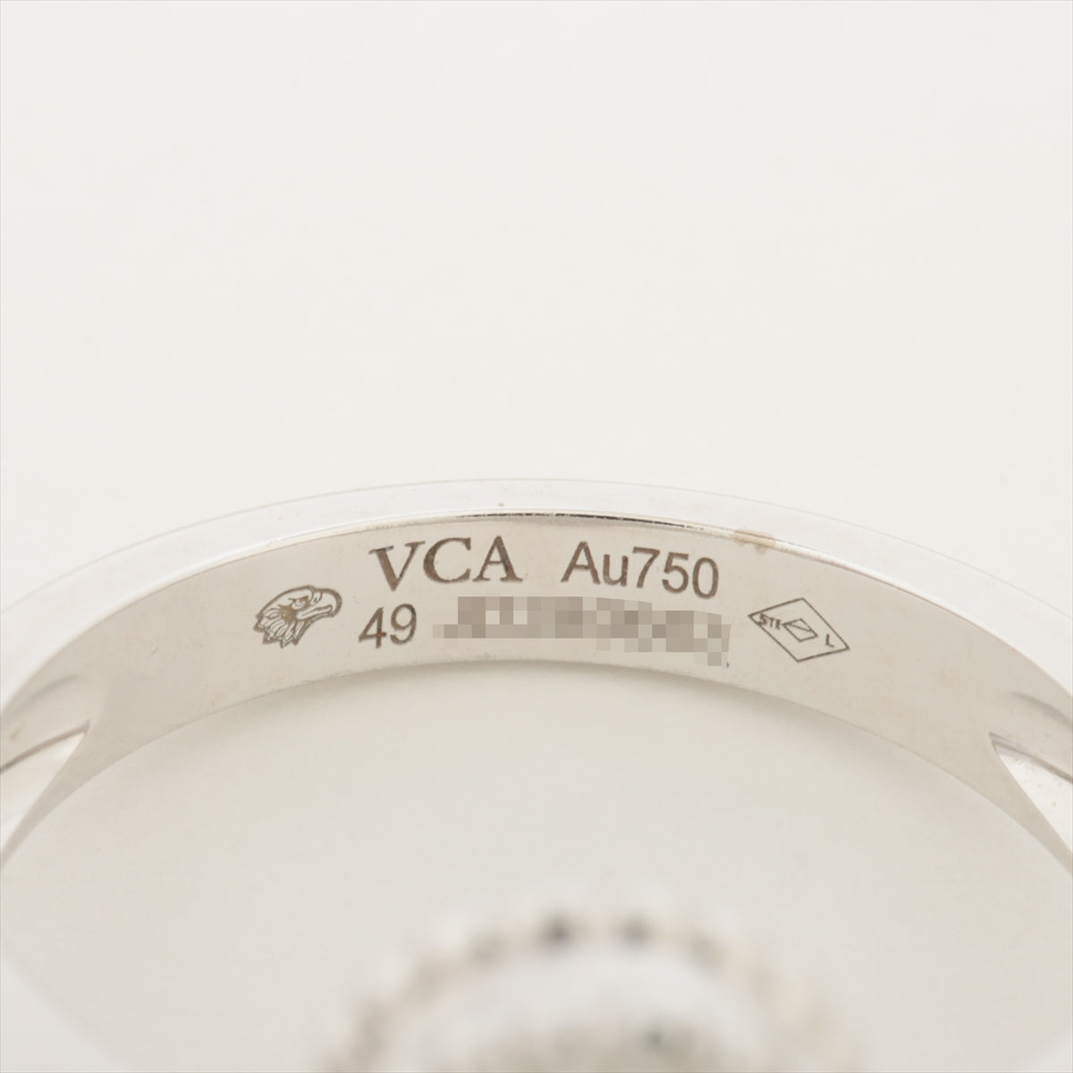 ヴァンクリーフ&アーペル ヴィンテージアルハンブラ シェル ダイヤ リング 750(WG) 7.3g 49 VCARF48949