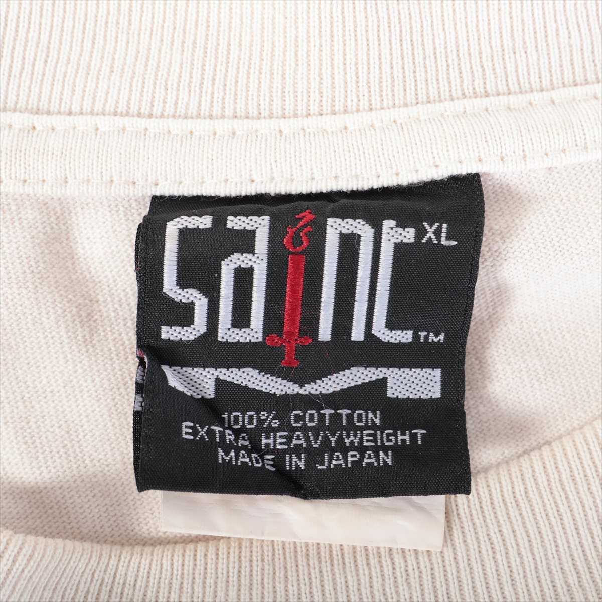 セントマイケル 21SS コットン Tシャツ XL メンズ ホワイト  SM-S21-0000-019 プリント色褪せ有