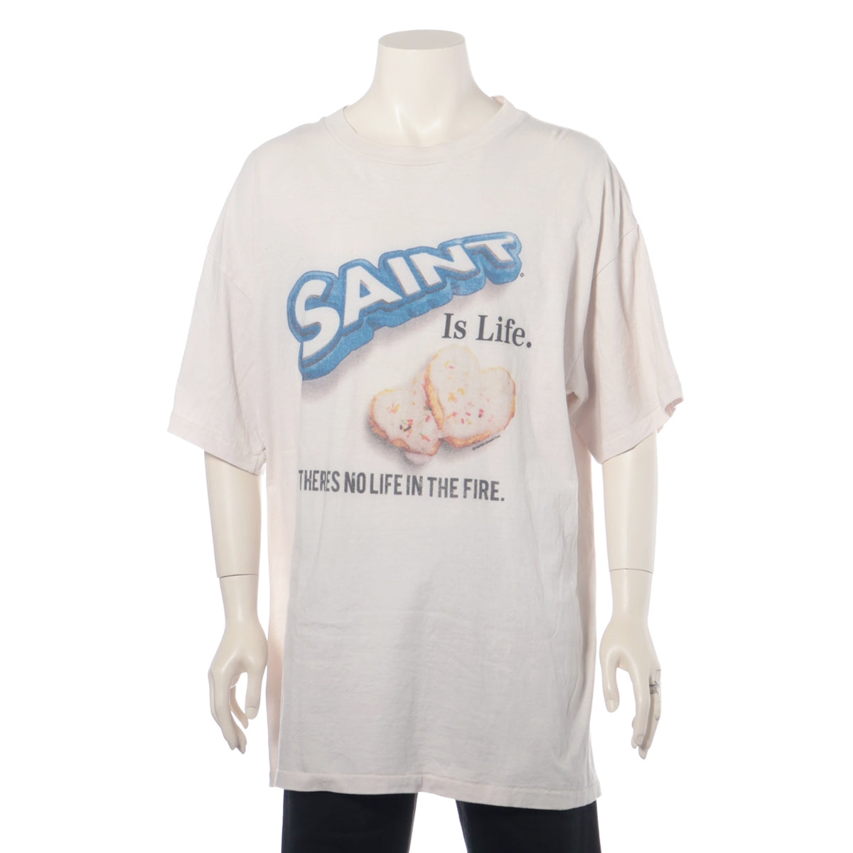 セントマイケル 21SS コットン Tシャツ XL メンズ ホワイト SM-S21-0000-019  プリント色褪せ有｜a2990064｜中古ブランド品・ブランド古着通販｜ALLU（アリュー）