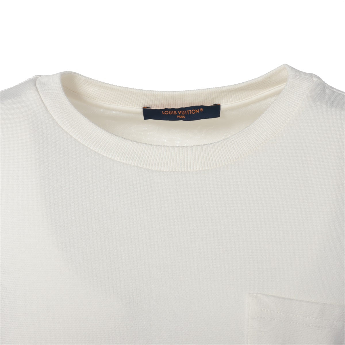 ルイヴィトン 24SS コットン Tシャツ M メンズ ホワイト  ピケコットンTシャツ モノグラムポケット RM241MQ