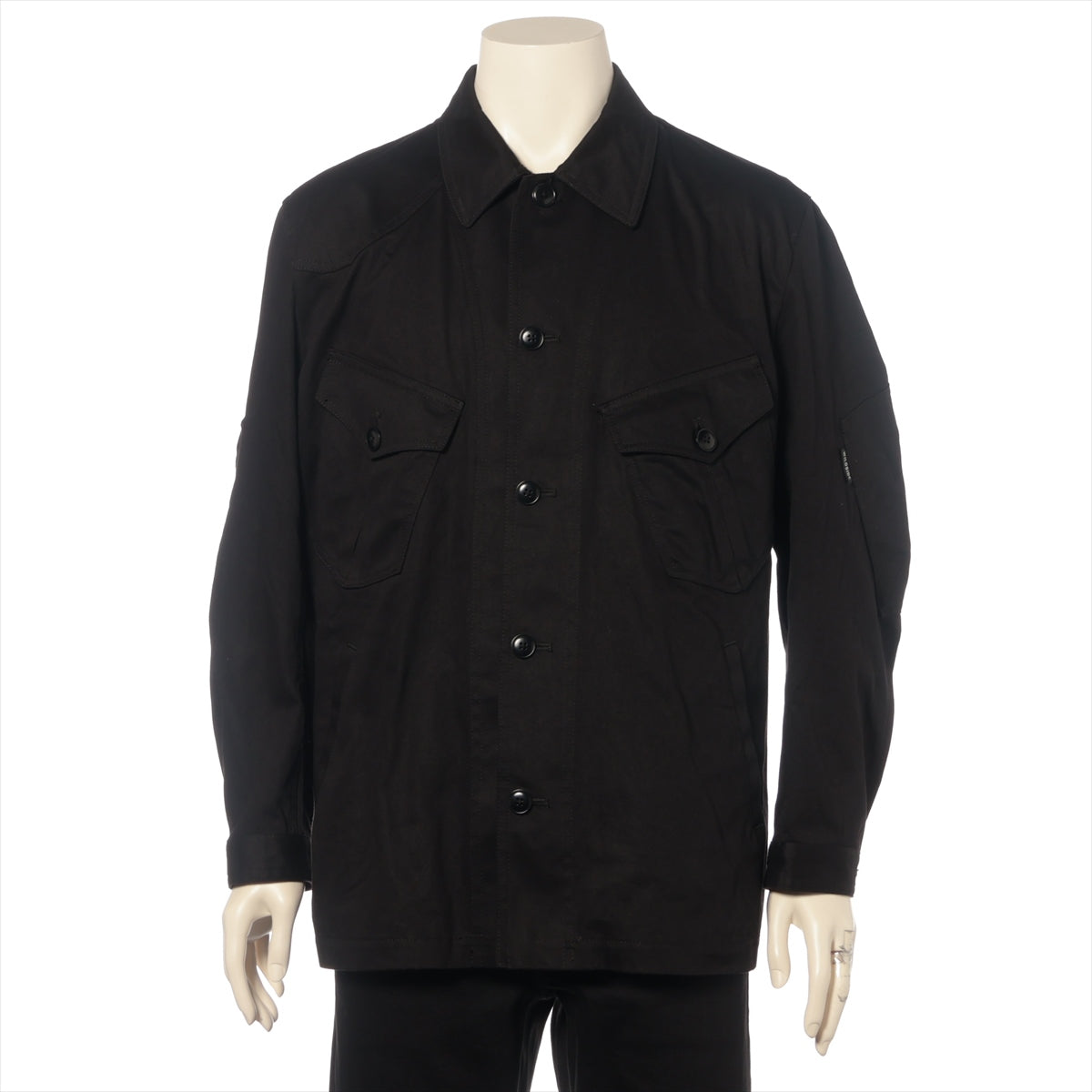 ヨウジヤマモト コットン ジャケット 1 メンズ ブラック  WE-J10-001 Cotton Chino 5B Shirt Jacket