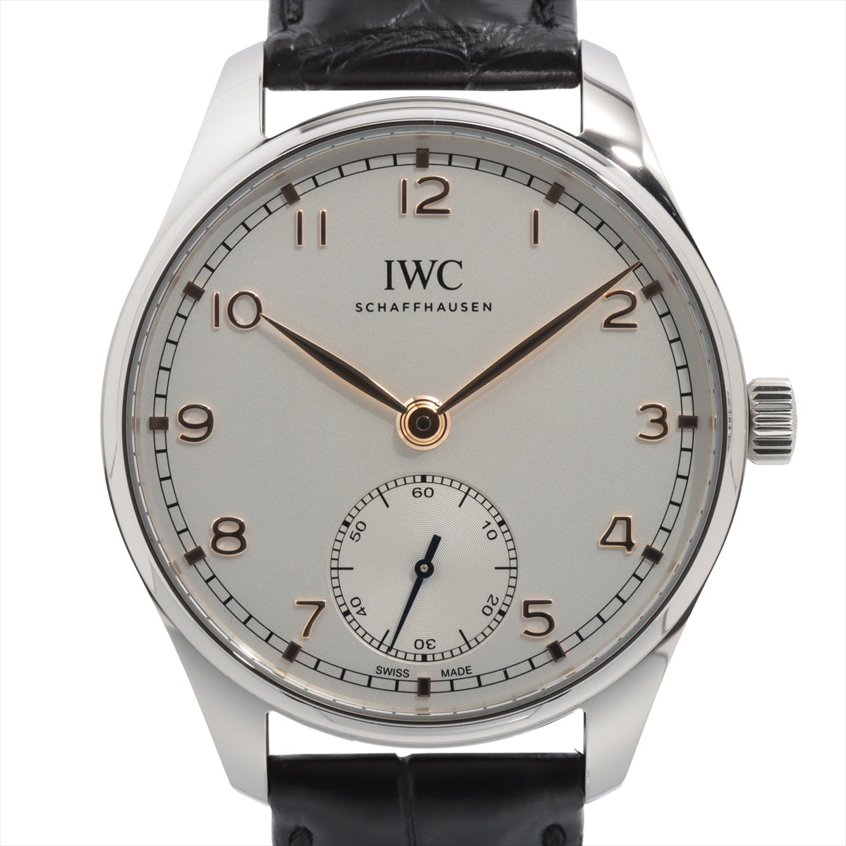 IWC ポルトギーゼ オートマティック 40 IW358303 SS×革 AT シルバー文字盤