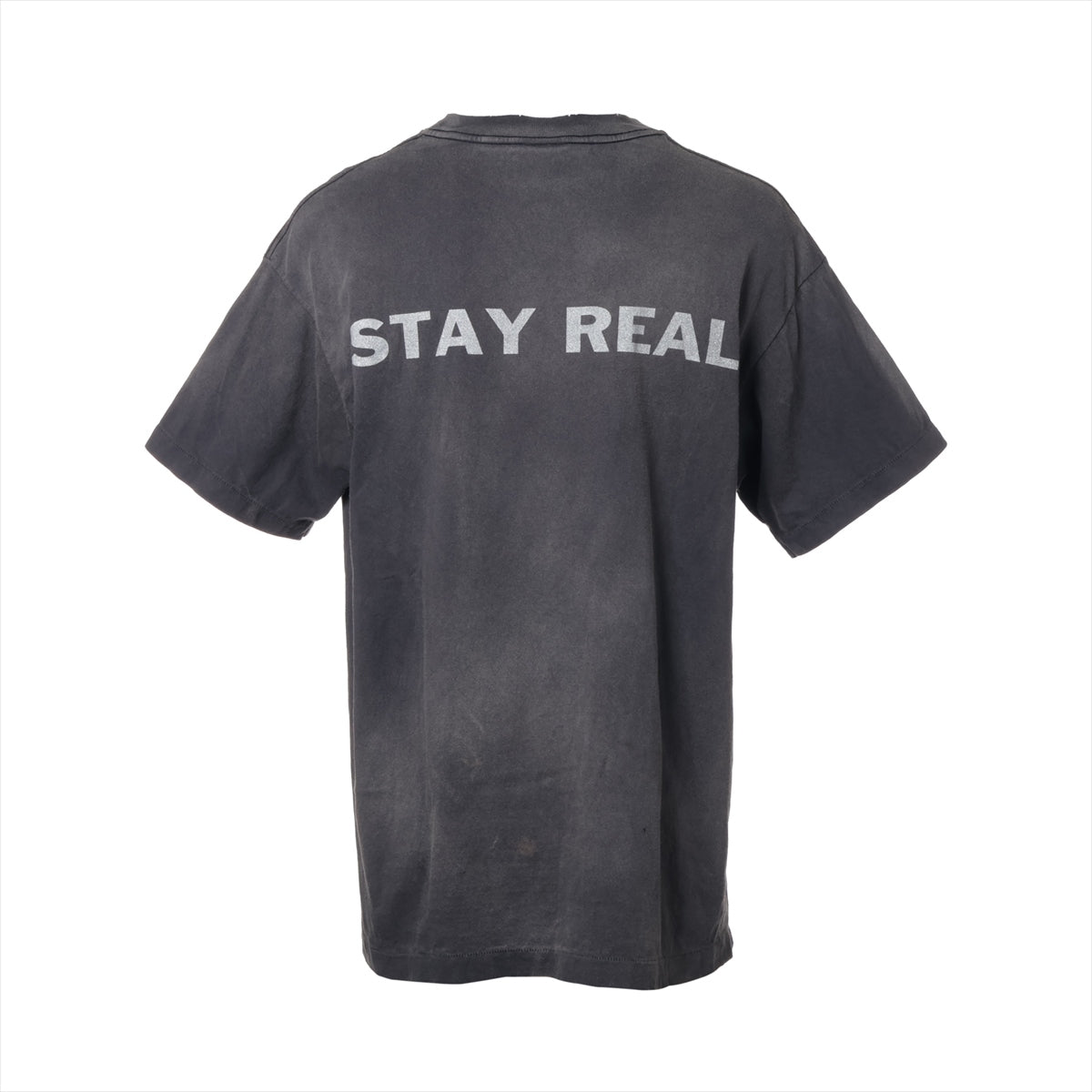 セントマイケル コットン Tシャツ L メンズ グレー  ヴィンテージ加工 STAY REAL SM-YS8-0000-C49