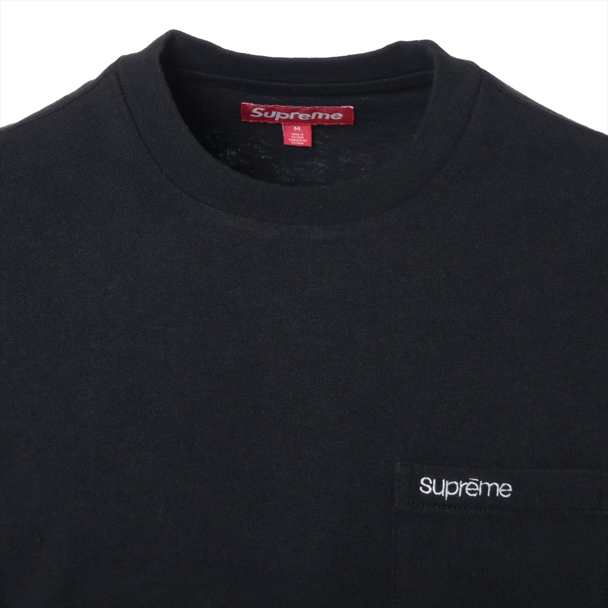 シュプリーム 24SS コットン Tシャツ M メンズ ブラック  S/S POCKET TEE