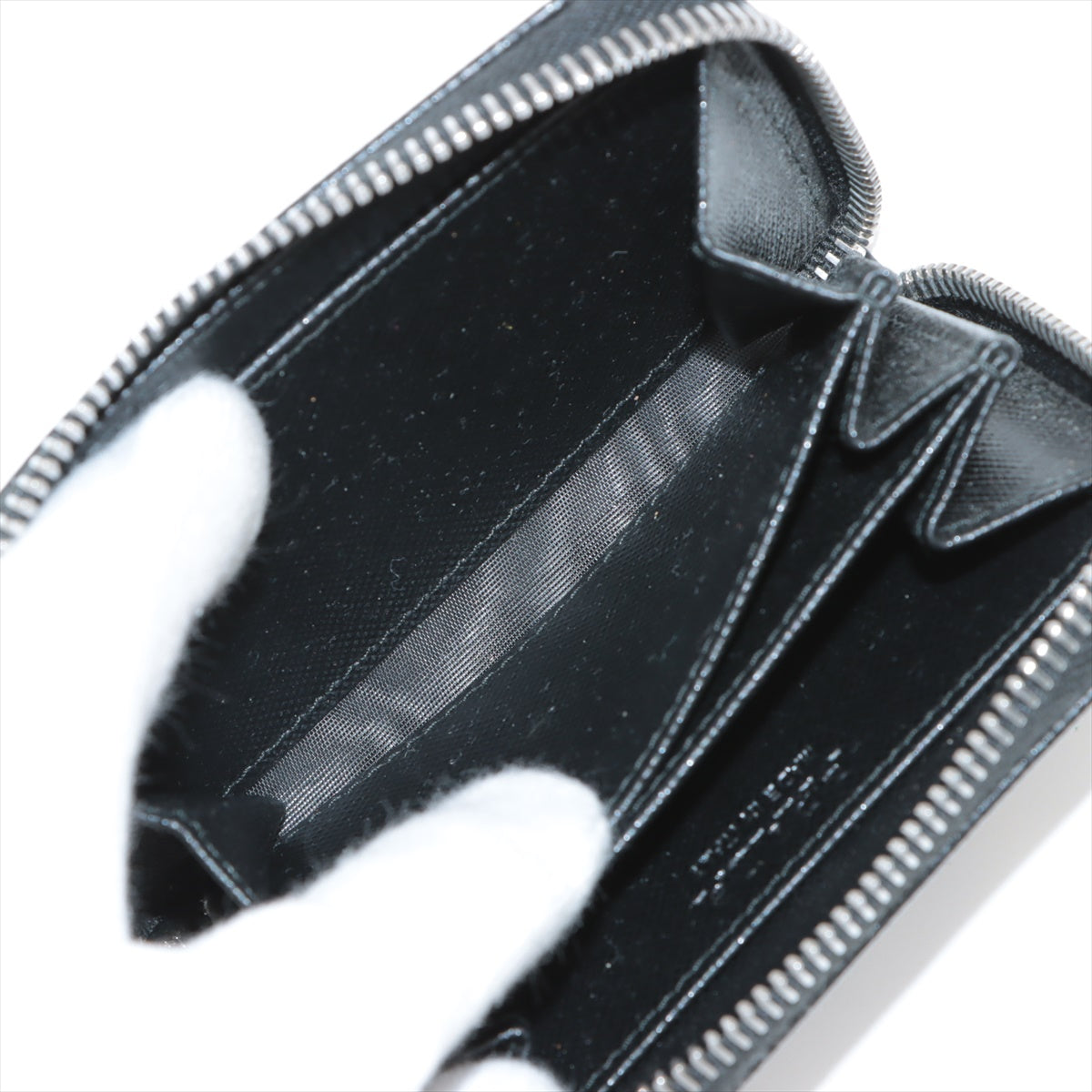 プラダ サフィアーノ トライアング 2MM358 レザー コインケース ブラック カードケース