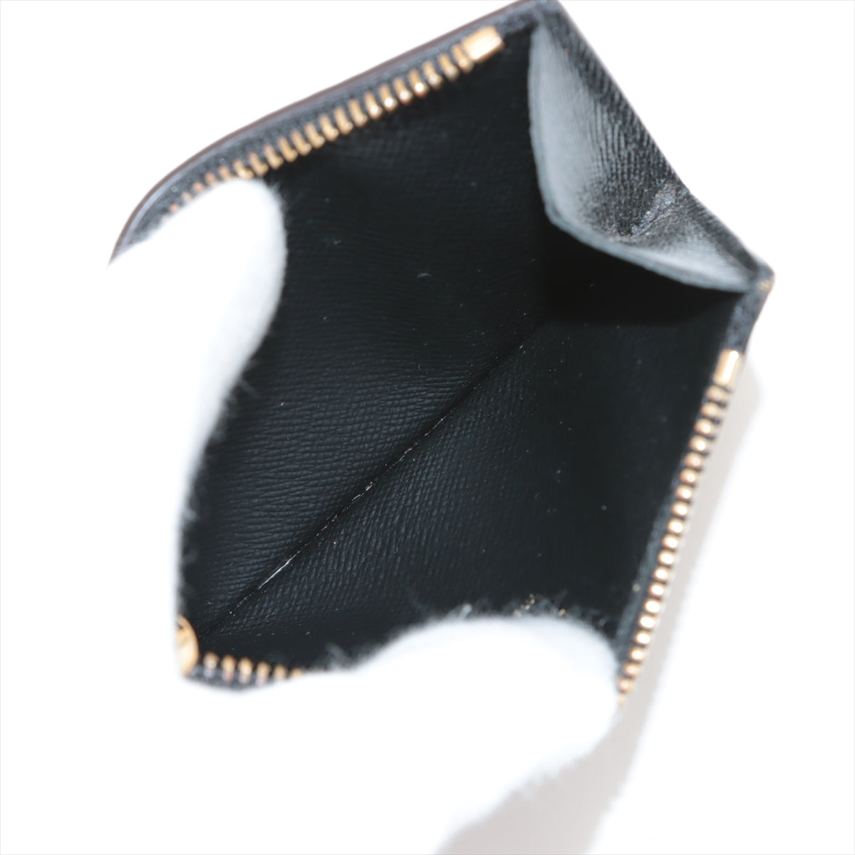 ルイヴィトン モノグラム リバース ポルト カルト ロミー M81912 ブラック×ブラウン コインケース RFID反応あり フラグメントケース