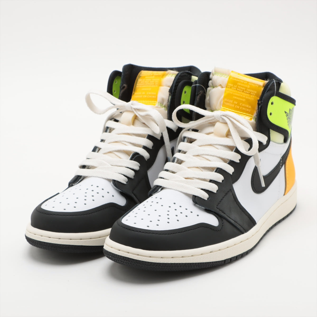 ナイキ AIR JORDAN 1 RETRO HIGH OG 21AW レザー×ファブリック ハイカットスニーカー 27cm メンズ マルチカラー 555088-118 スポンジ