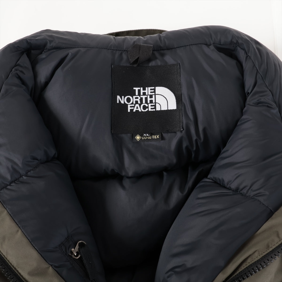 ノースフェイス ナイロン ダウンジャケット XL メンズ グリーン  ND91930 Mountain Down Jacket フェザー吹き出し有