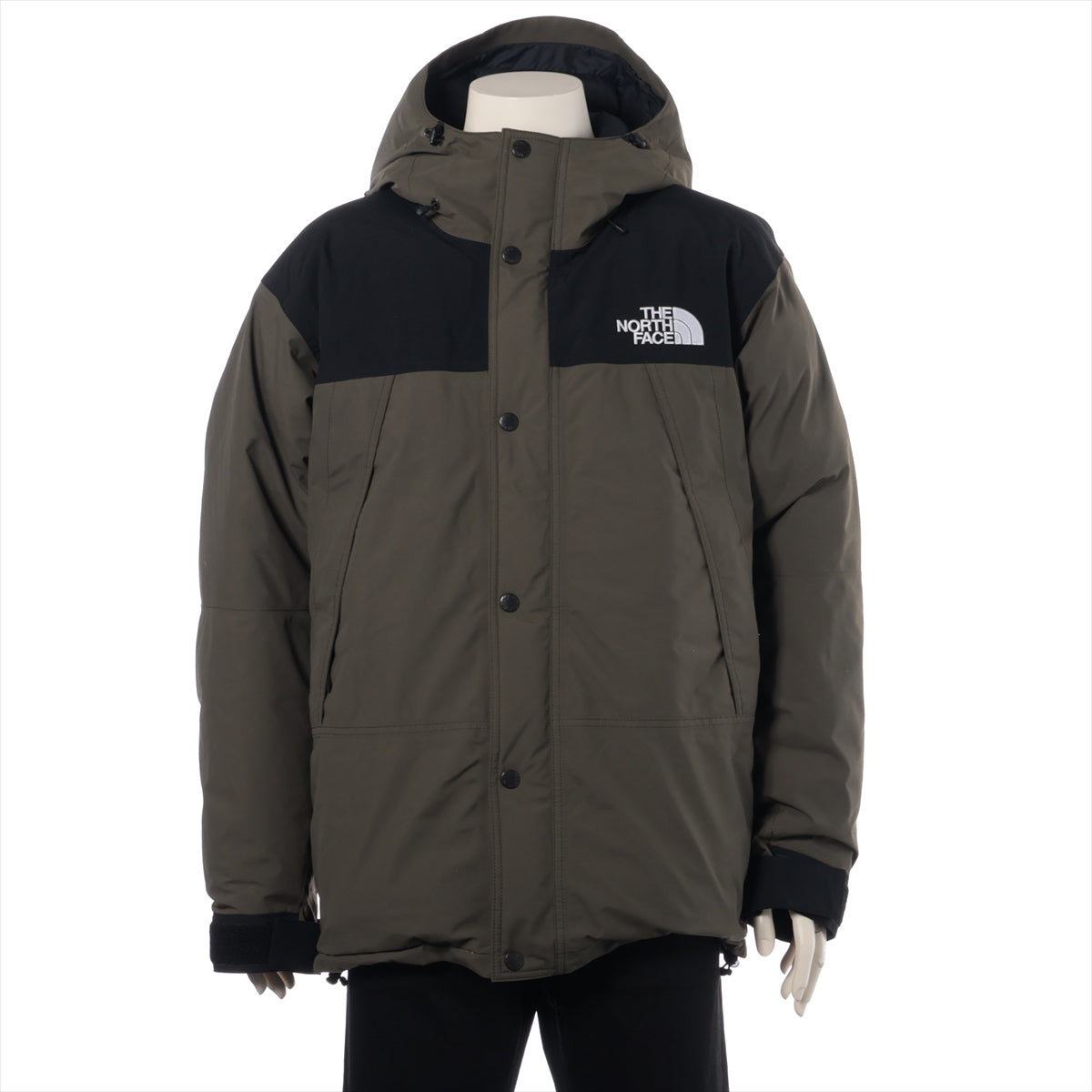 ノースフェイス ナイロン ダウンジャケット XL メンズ グリーン  ND91930 Mountain Down Jacket フェザー吹き出し有