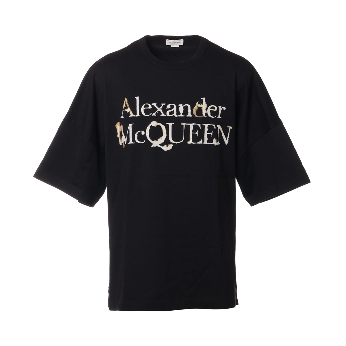 アレキサンダーマックイーン 22年 コットン Tシャツ S メンズ ブラック  710955