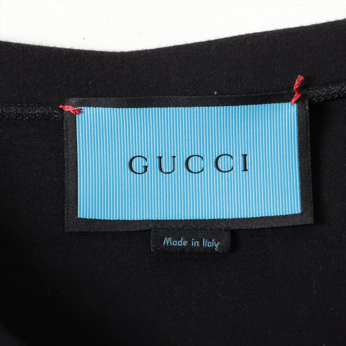 グッチ コットン スウェット メンズ ブラック  GHOST LIFE IS GUCCI 448977