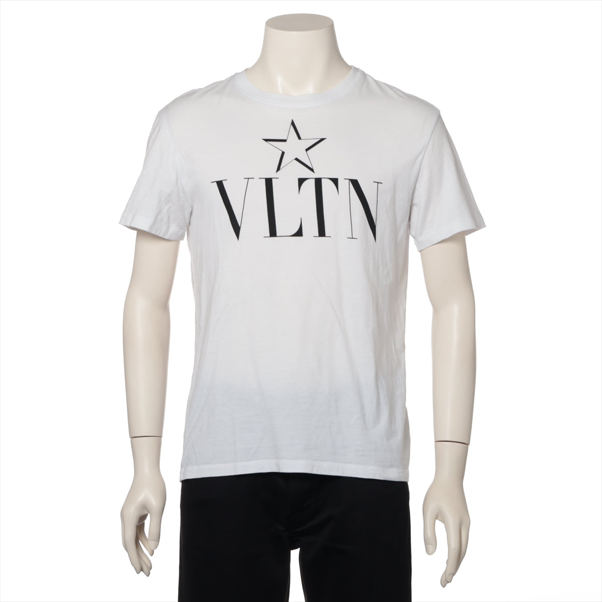 ヴァレンティノ VLTNSTAR 19年 コットン Tシャツ XS メンズ ホワイト  TB3MG0515B2 品タグ文字スレ