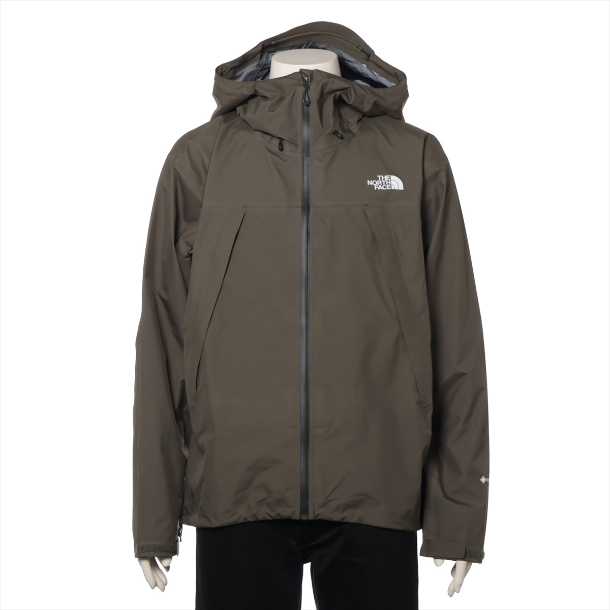 ノースフェイス ナイロン ジャケット L メンズ カーキ×ブラック  NP62303 Climb Light Jacket GORE-TEX 巾着付