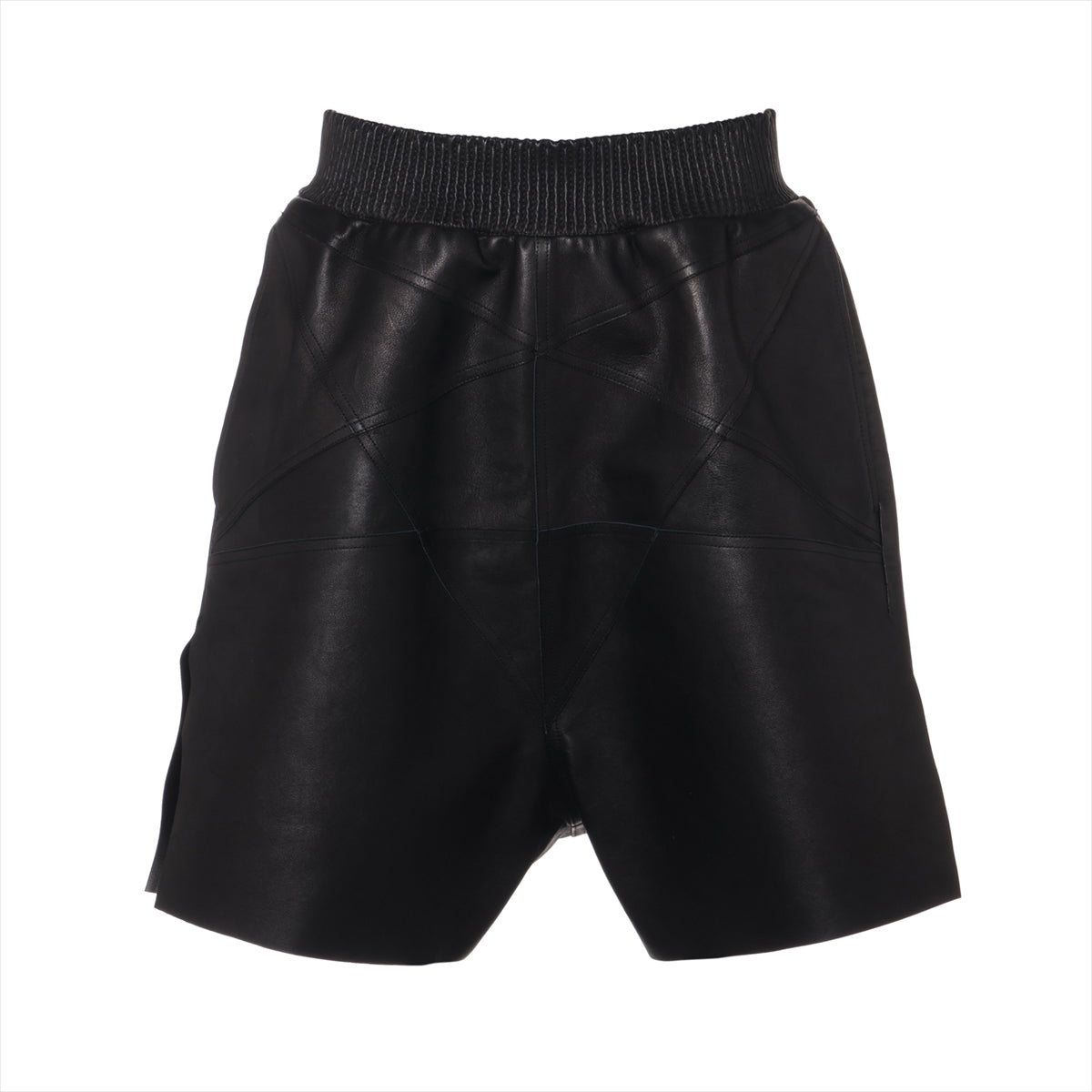 リックオウエンス 21AW レザー ショートパンツ IT48 メンズ ブラック  RR02A5305 Penta Shorts