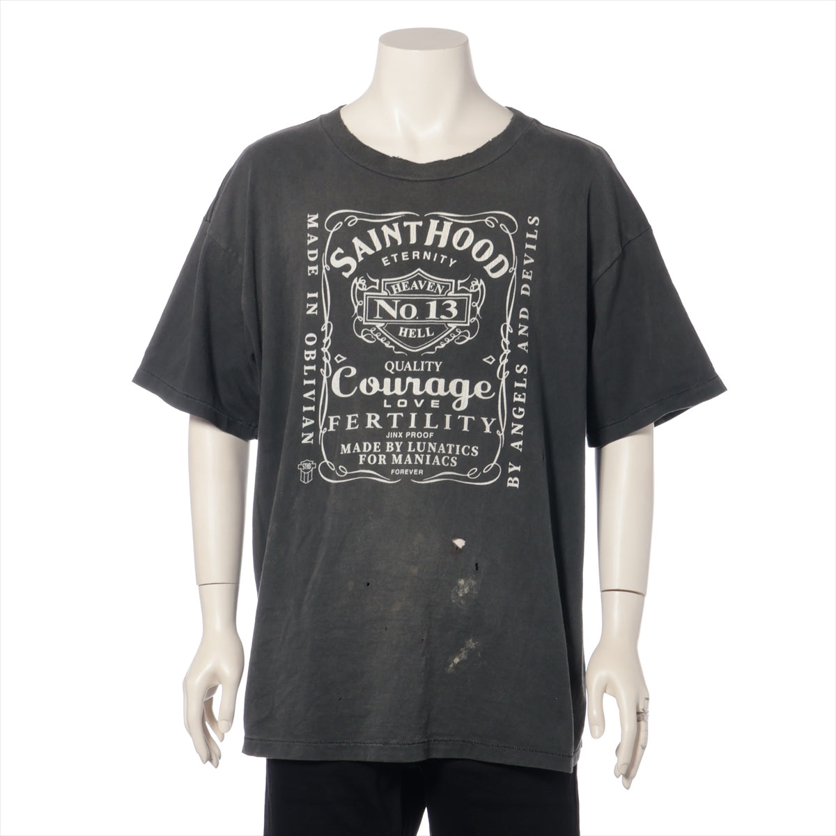 セントマイケル コットン Tシャツ XL メンズ グレー  SM-S23-0000-116 ネイバーフッドコラボ