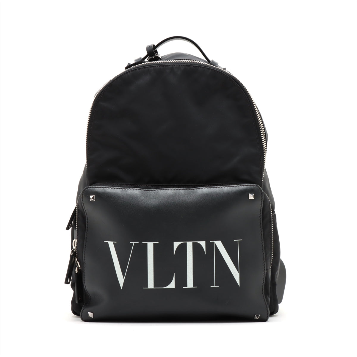 ヴァレンティノガラヴァーニ VLTN ナイロン×レザー バックパック/リュック ブラック