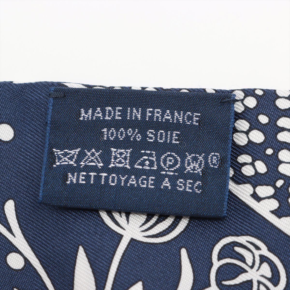 エルメス ツイリー Les Leopards Bandana スカーフ シルク ネイビー