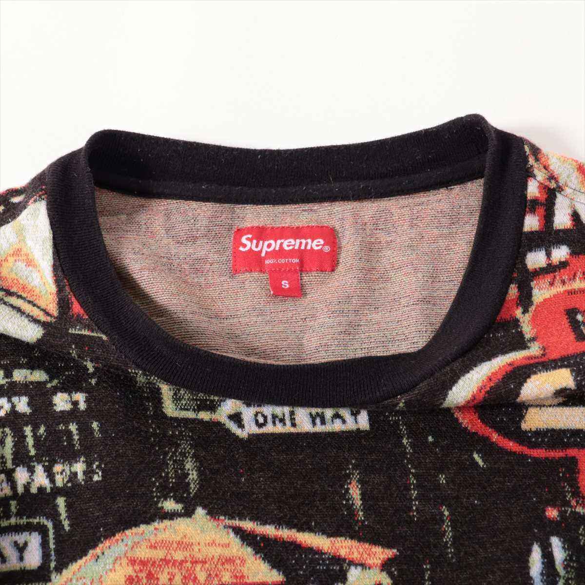 シュプリーム 20AW コットン Tシャツ S メンズ マルチカラー  street scene jacquard