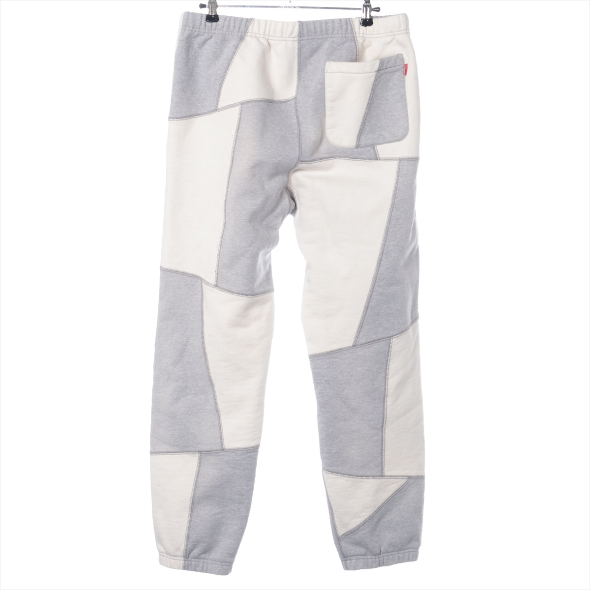 シュプリーム 20AW コットン スウェットパンツ S メンズ グレー×ホワイト  Patchwork Sweatpant 変色あり