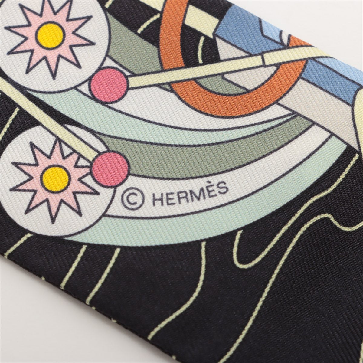 エルメス ツイリー HERMES SCARF ODYSSEY スカーフ シルク ブラック