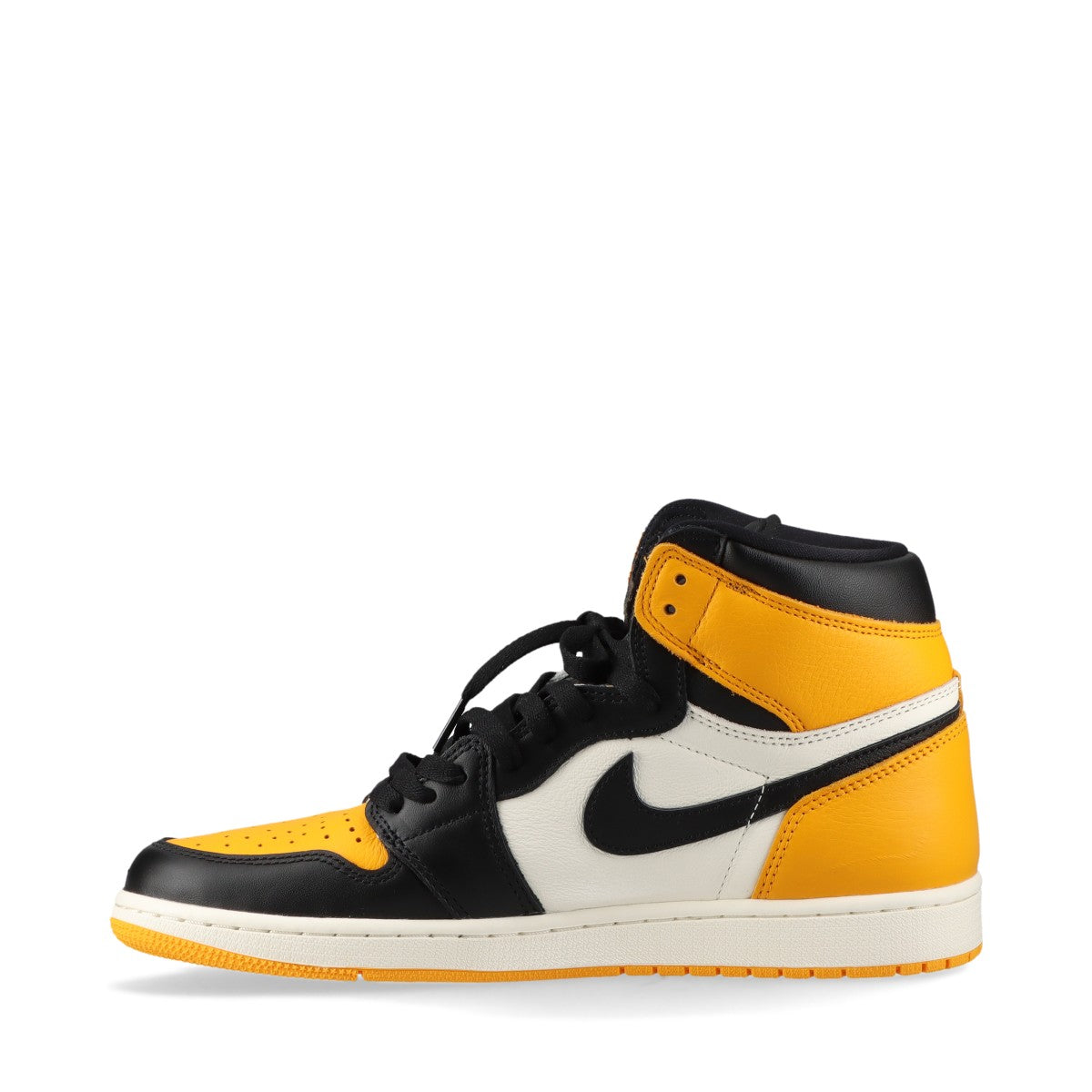 ナイキ AIR JORDAN 1 RETRO HIGH OG レザー ハイカットスニーカー 29cm メンズ ブラック×イエロー 555088-711 YELLOW TOE