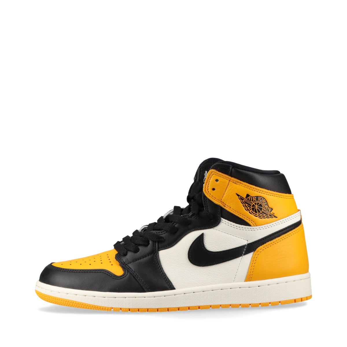 ナイキ AIR JORDAN 1 RETRO HIGH OG レザー ハイカットスニーカー 29cm メンズ ブラック×イエロー 555088-711 YELLOW TOE