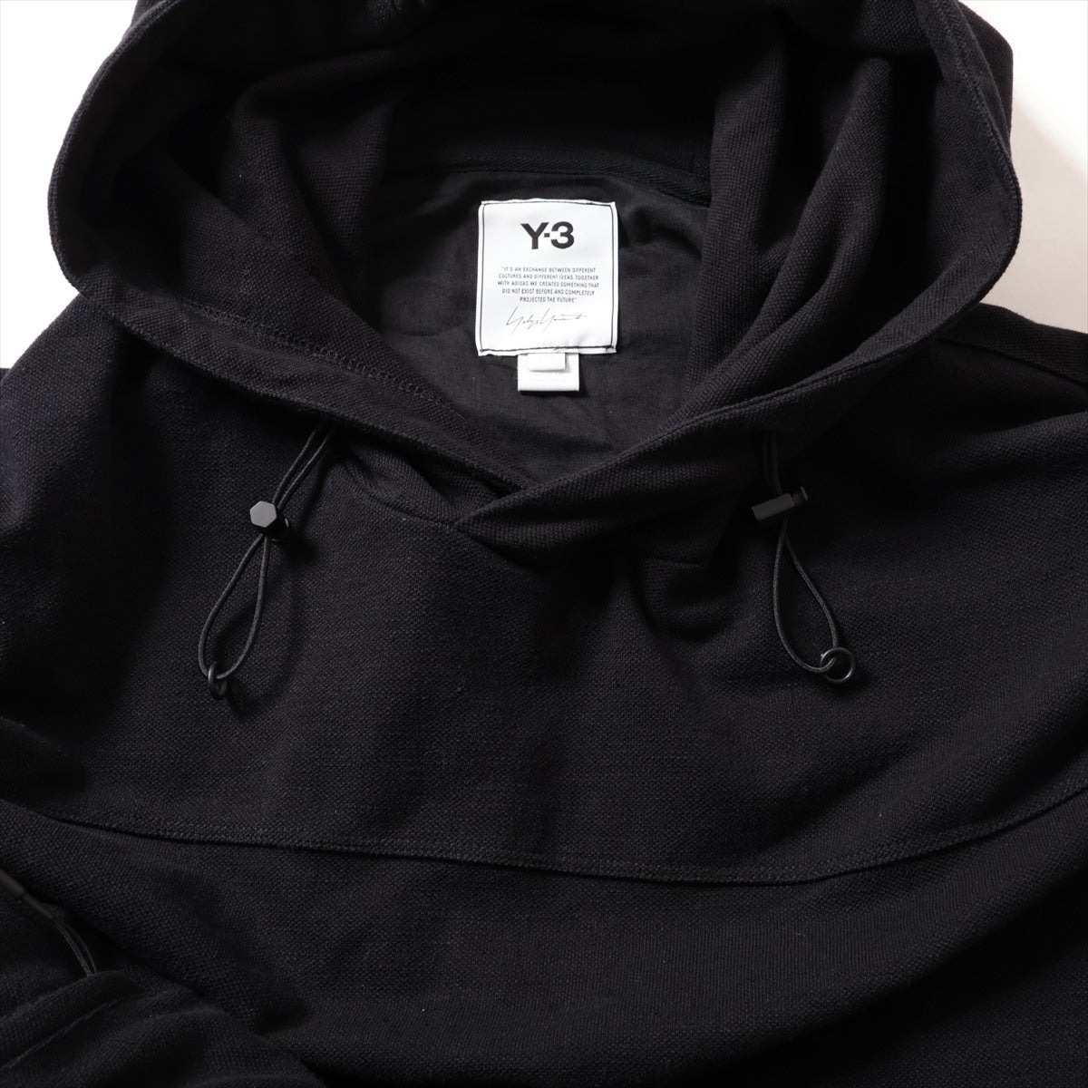 Y-3 コットン×リネン パーカー L メンズ ブラック  16C001