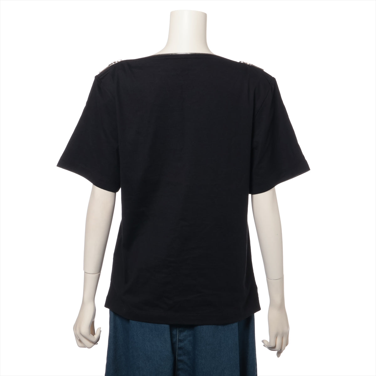 ルイヴィトン 24SS コットン×シルク Tシャツ XS レディース ブラック  RW241WW