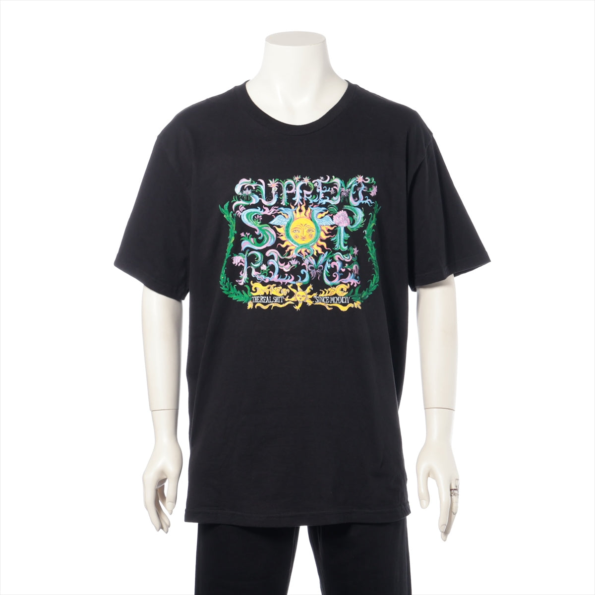 シュプリーム コットン Tシャツ L メンズ ブラック  スレ有