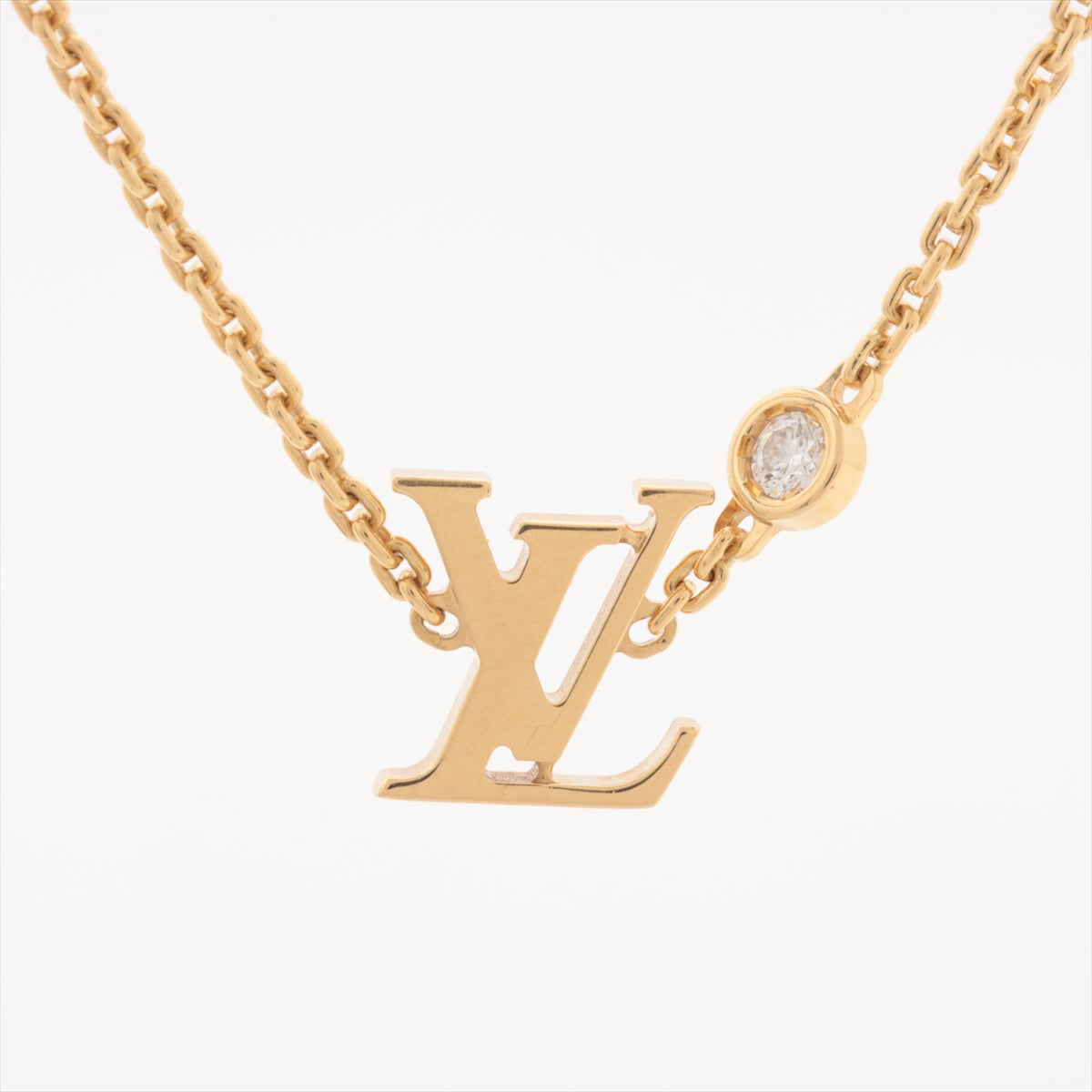 ルイヴィトン パンダンティフ イディール ブロッサム LV ダイヤ ネックレス 750(YG) 4.1g