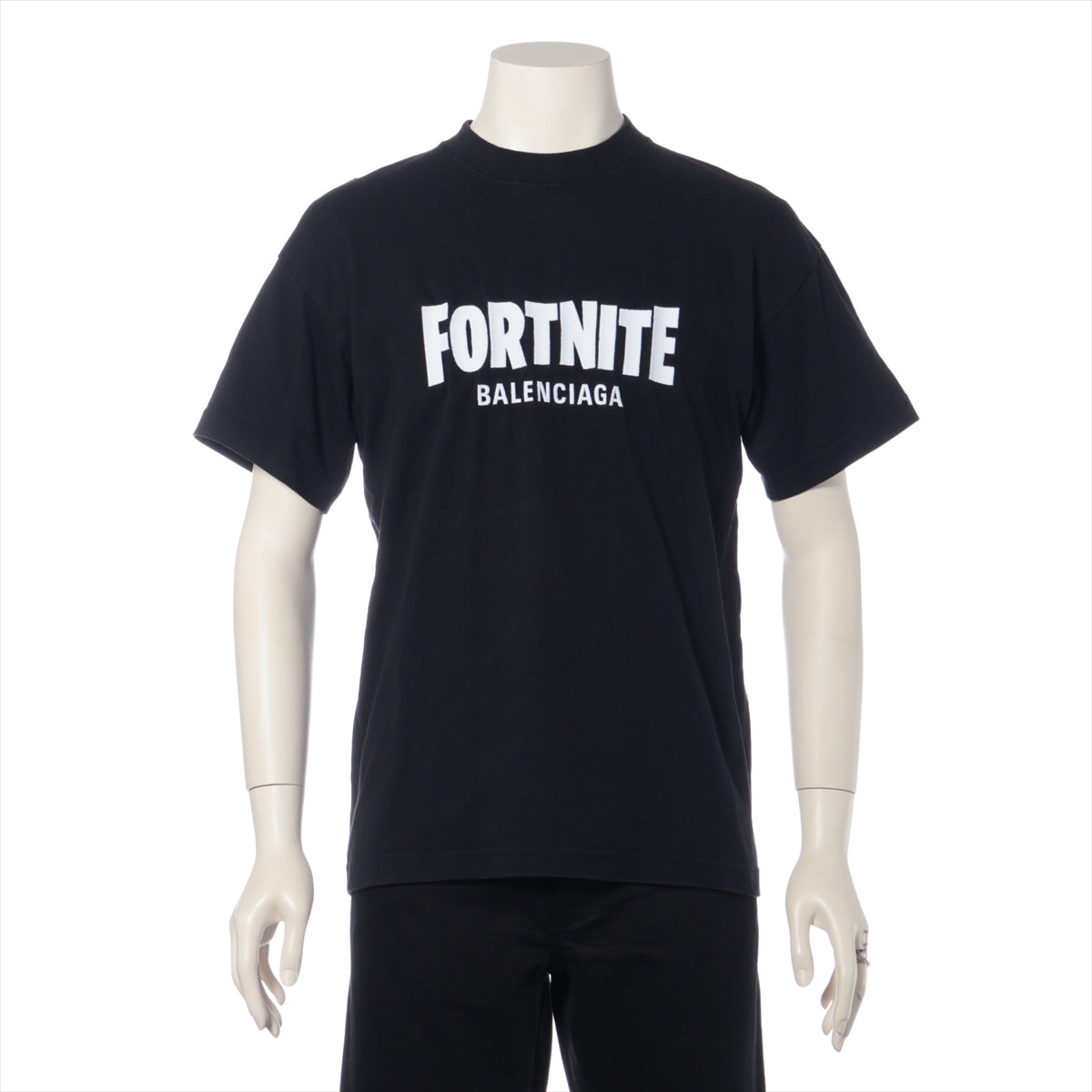 バレンシアガ 21AW コットン Tシャツ XS メンズ ブラック  FORTNITE 19/500 612965