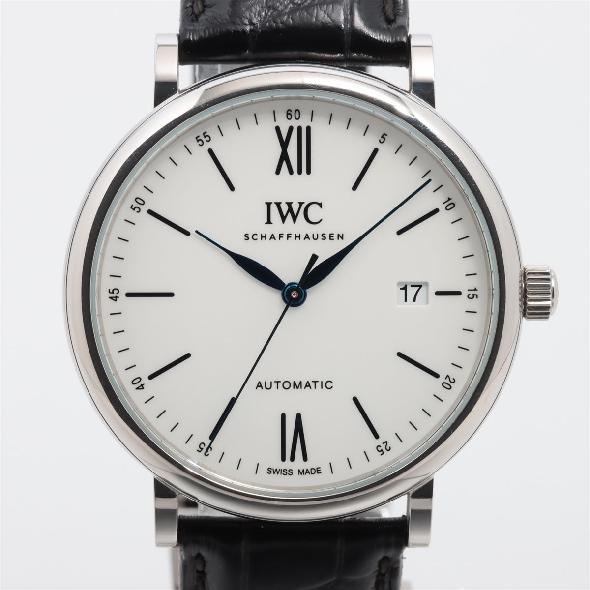 IWC SS×革 AT 白文字盤 ポートフィノ・オートマティック 150 イヤーズ　IW356519