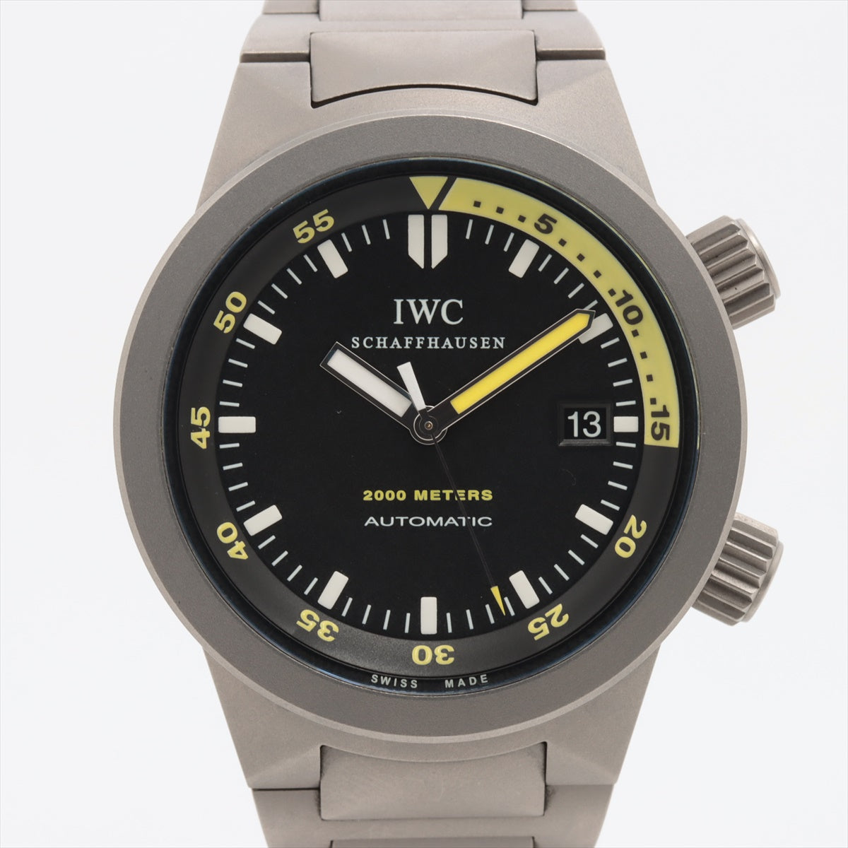 IWC アクアタイマー IW353803 TI AT 黒文字盤