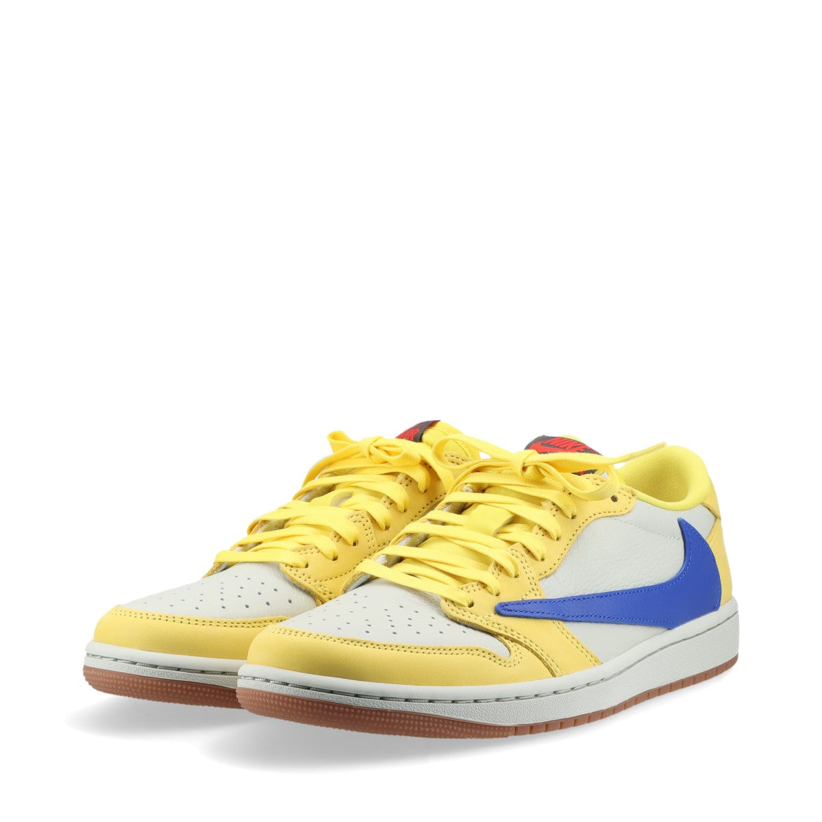 ナイキ×トラヴィススコット AIR JORDAN 1 LOW OG SP ヌバック×レザー スニーカー 26cm メンズ マルチカラー DZ4137-700 替えヒモ 箱あり