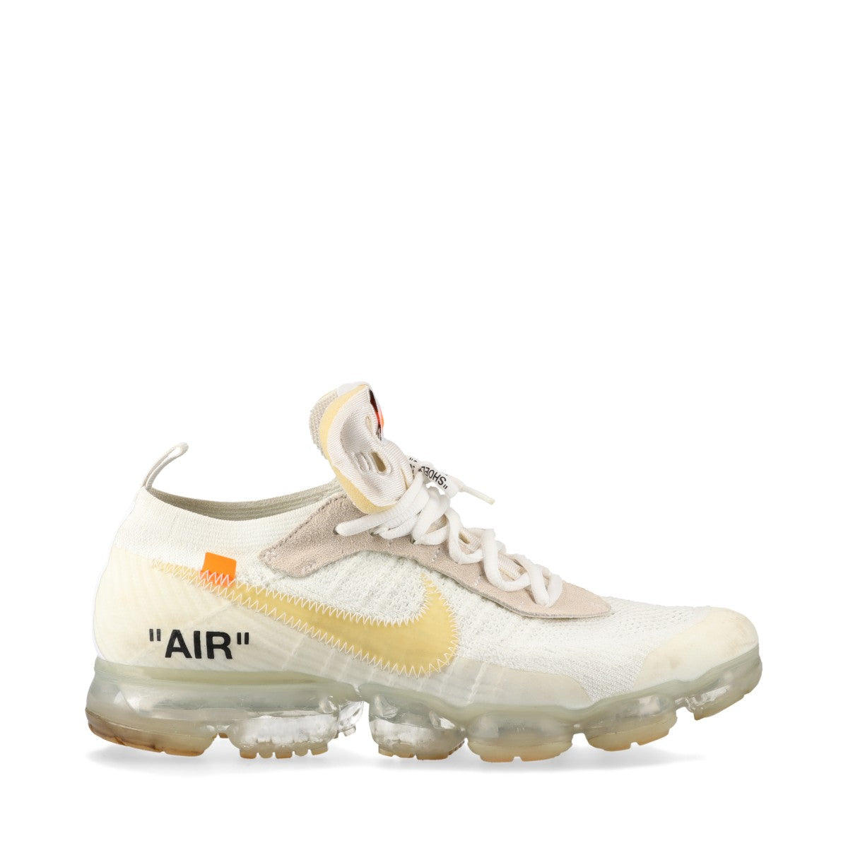 ナイキ×オフホワイト AIR VAPORMAX スエード×ファブリック スニーカー 28cm メンズ ホワイト AA3831-100