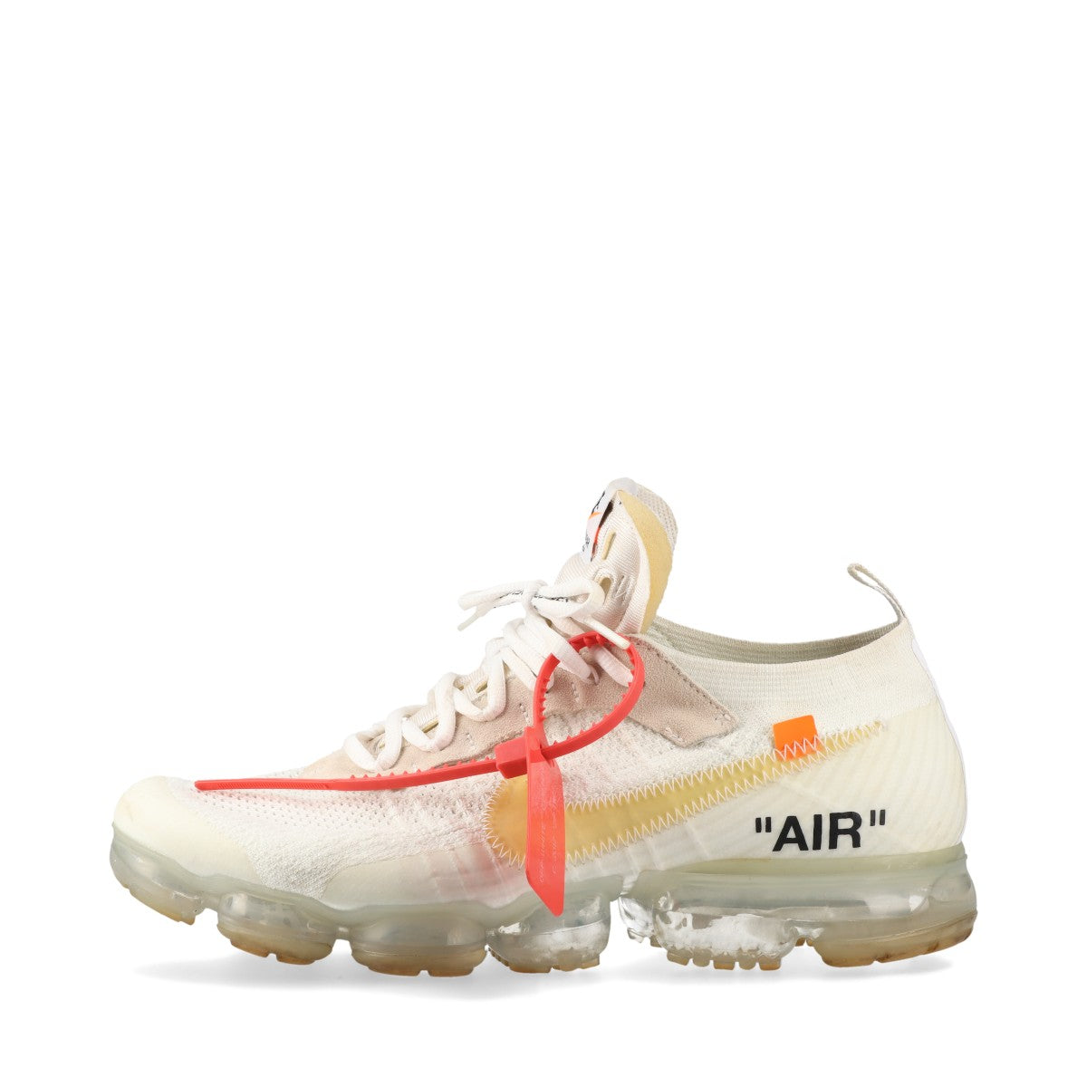 ナイキ×オフホワイト AIR VAPORMAX スエード×ファブリック スニーカー 28cm メンズ ホワイト AA3831-100