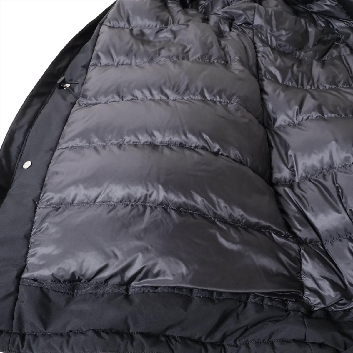 ヘルノ ポリエステル×ナイロン ダウンコート 48 メンズ ブラック  GORE-TEX テープヤブレ フード裏変色