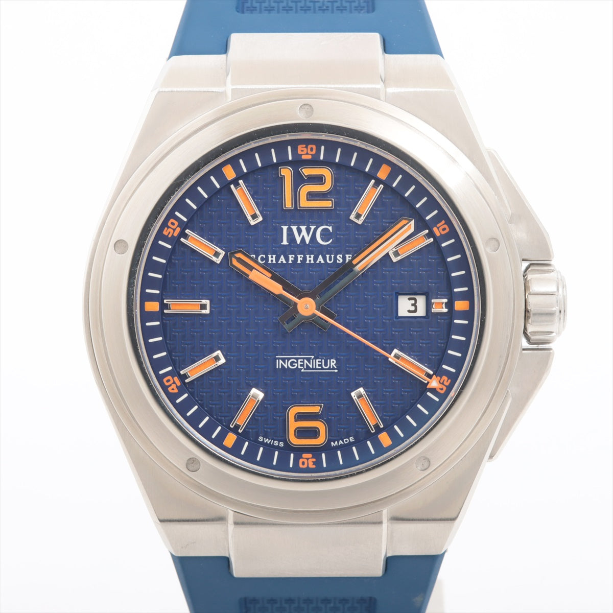 IWC インヂュニア オートマチック ミッションアース IW323603 SS×ラバー AT 青文字盤