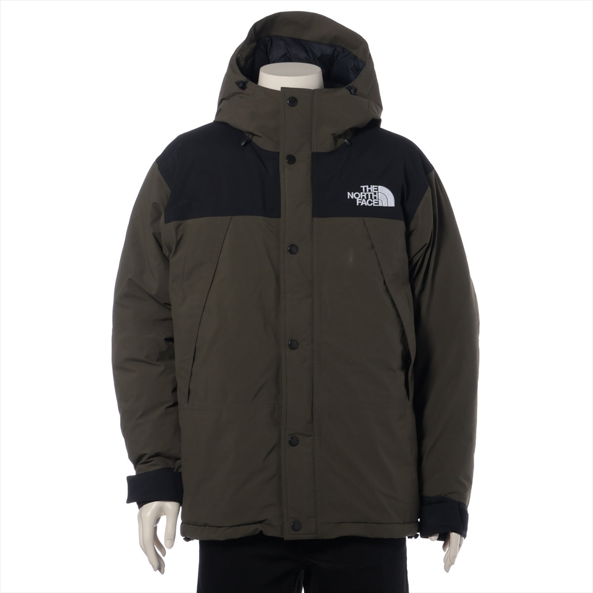 ノースフェイス ナイロン 中綿ジャケット L メンズ カーキ×ブラック  ND92237 Mountain Down Jacket