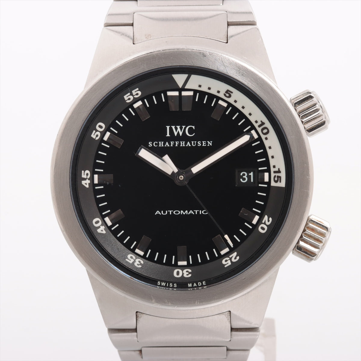 IWC アクアタイマー IW354805 SS AT 黒文字盤 シリアル一部不鮮明