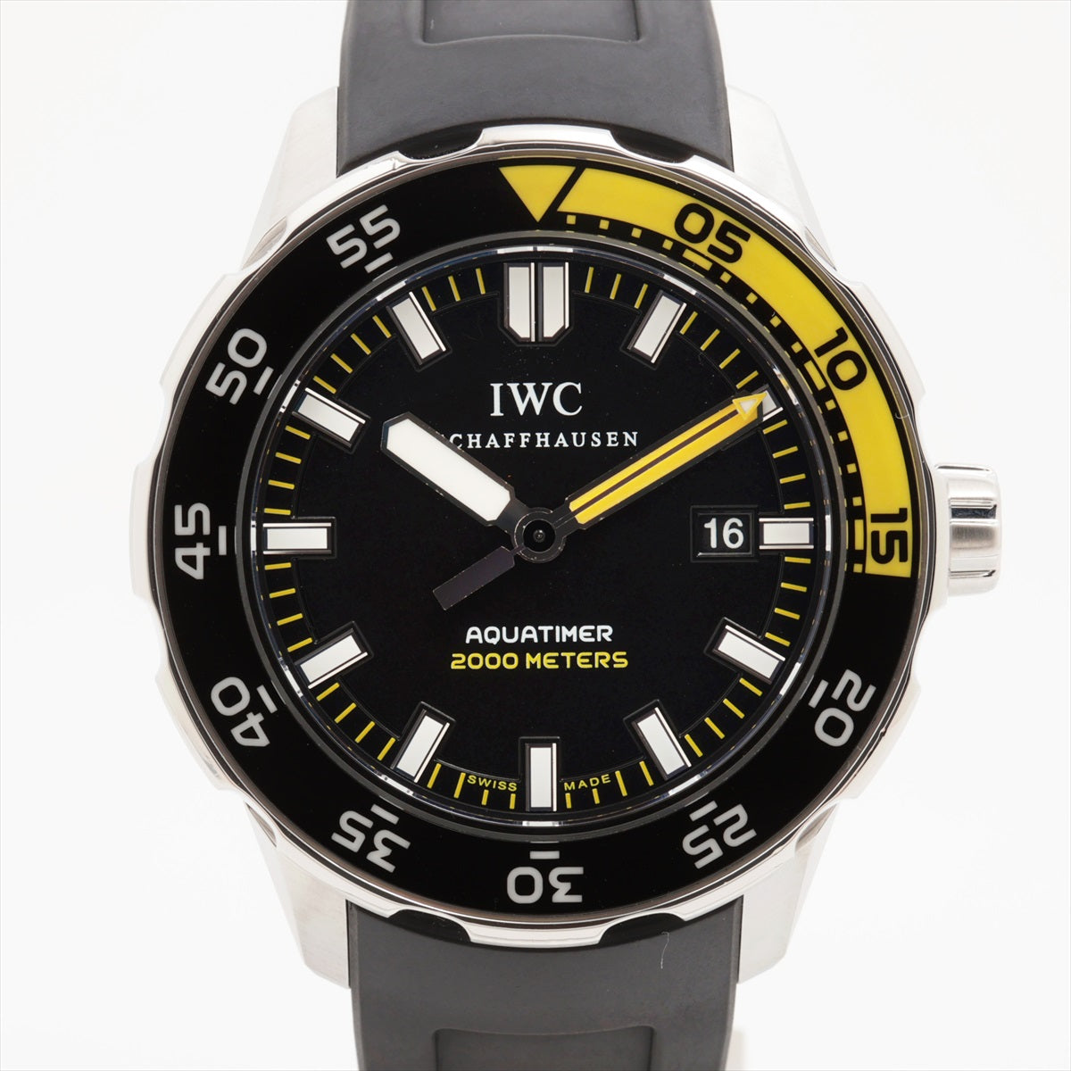 IWC アクアタイマー IW356802 SS×ラバー AT 黒文字盤